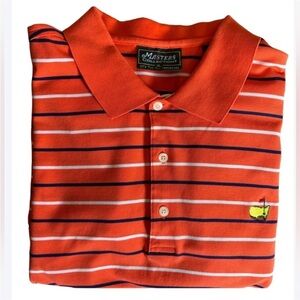 Masters Collection short sleeve polo shirt Orange with stripes Size XL